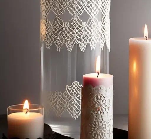 DIY Tips to Create Lace-wrapped Candles