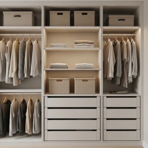 Minimalist White & Beige Wardrobe