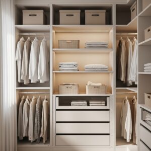 Minimalist White & Beige Wardrobe