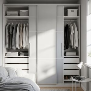 IKEA Closet System with Sliding Doors for Small Bedrooms