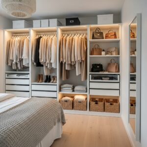Open IKEA Closet System for a Boutique-Style Wardrobe