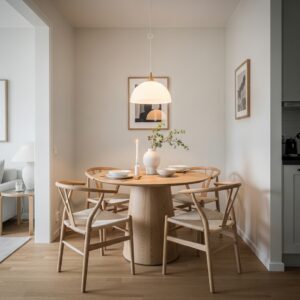 Round Pedestal Dining Table for Tight Spaces