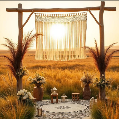 Boho Macramé Wedding Arch