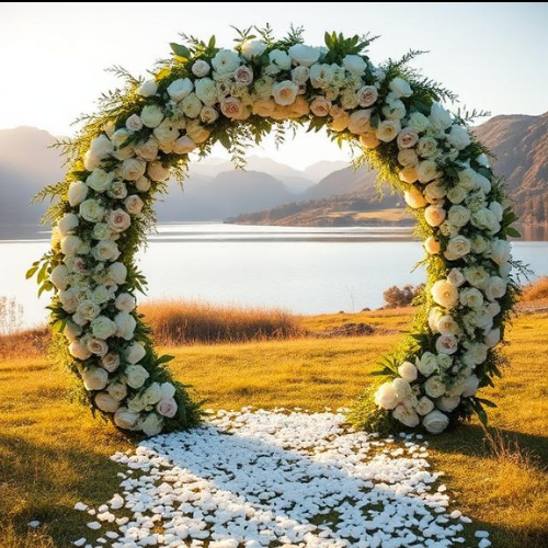 Circular Floral Wedding Arch