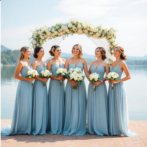 Dusty Blue Bridesmaid Dress