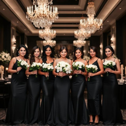 Black Bridesmaid Dress
